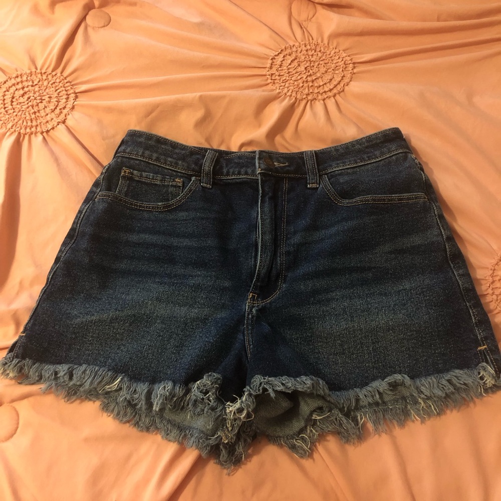 hollister blue jean shorts